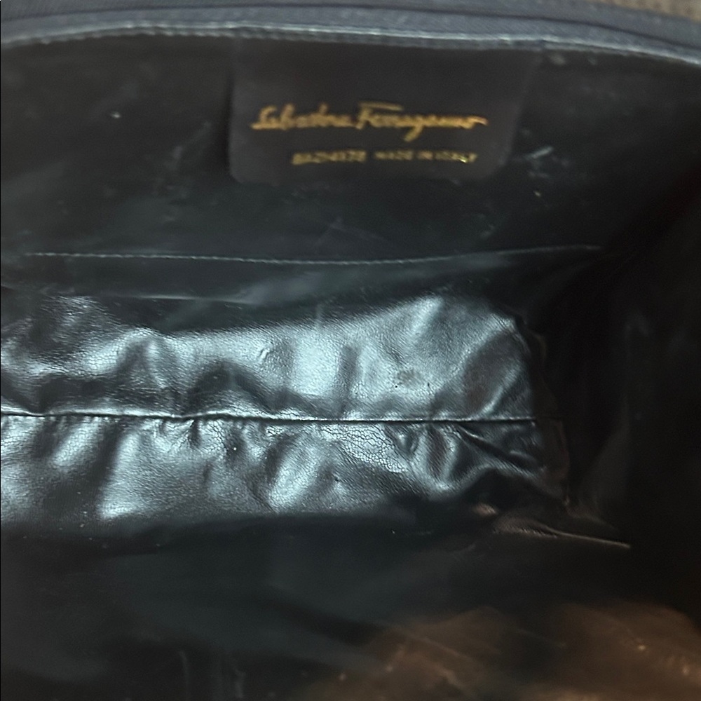 Salvatore Ferragamo Brown Suede Vala Bow handbag 2way with COA EUC - Picture 12 of 16